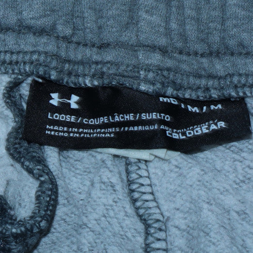 Under Armour Men's Grey Fleece Jogger Trousers Size M Relaxed Fit