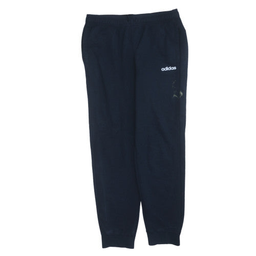 Adidas Men Black L Jogger Sweatpants Elastic Waist Fleece Lined
