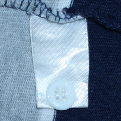 All Nations Mens Grey Blue Rugby Sweatshirt Small Long Sleeve