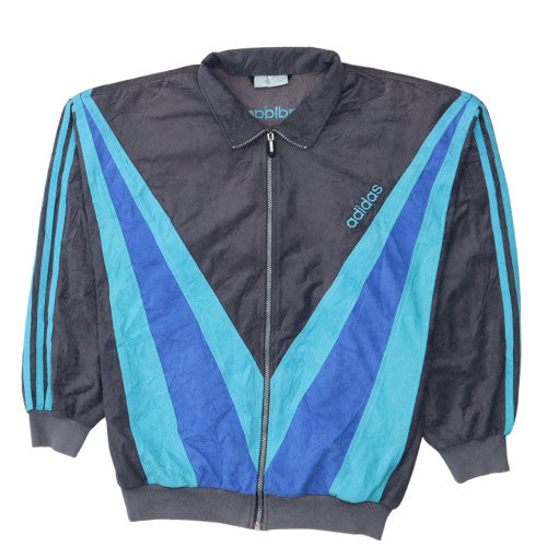 Adidas Men's Blue Vintage Bomber Sports Jacket L 42in Full Zip