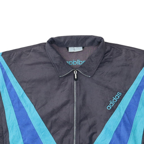 Adidas Men's Blue Vintage Bomber Sports Jacket L 42in Full Zip