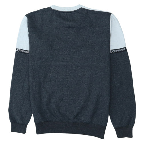 Emporio Armani EA7 Men's Blue XL Pullover Crew Neck Sweatshirt