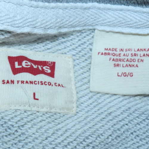 Levi's Men's Grey Logo Crew Neck Pullover Sweatshirt Size L