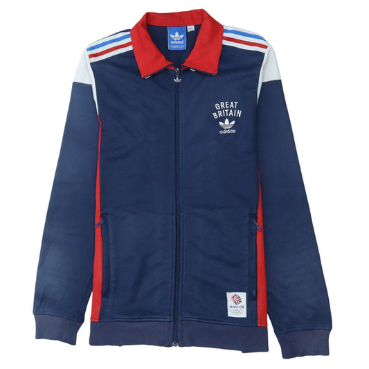 Adidas Men's Navy Red Great Britain Team GB Track Jacket L