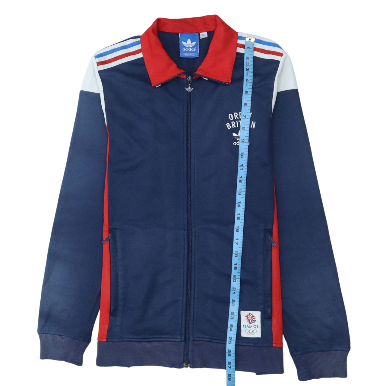 Adidas Men's Navy Red Great Britain Team GB Track Jacket L