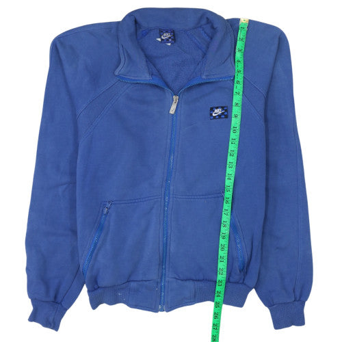Nike Men's Blue Fleece Track Jacket M Regular Fit Full Zip Vintage