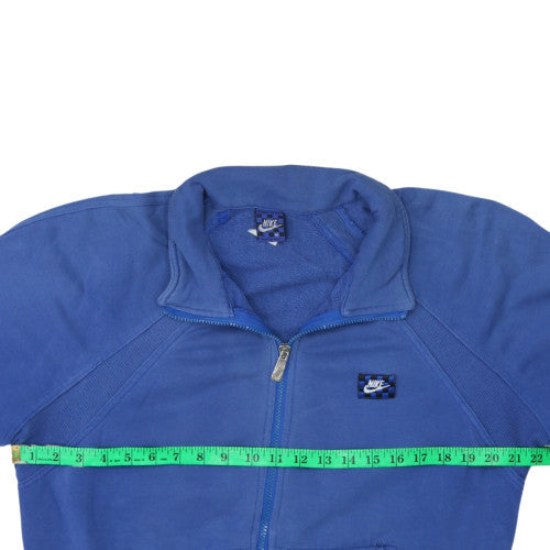 Nike Men's Blue Fleece Track Jacket M Regular Fit Full Zip Vintage