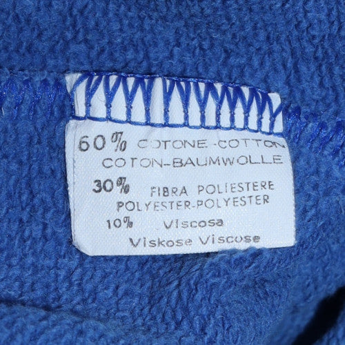 Nike Men's Blue Fleece Track Jacket M Regular Fit Full Zip Vintage