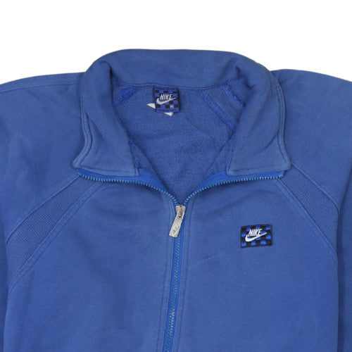 Nike Men's Blue Fleece Track Jacket M Regular Fit Full Zip Vintage