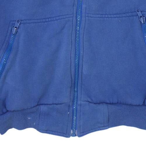 Nike Men's Blue Fleece Track Jacket M Regular Fit Full Zip Vintage