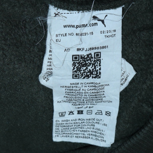Puma Men's Green Pullover Hoodie Size S Fleece Sportswear