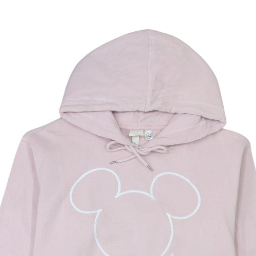 H&M Disney L.O.G.G. Pink Hoodie Women L Pullover Mickey Cotton