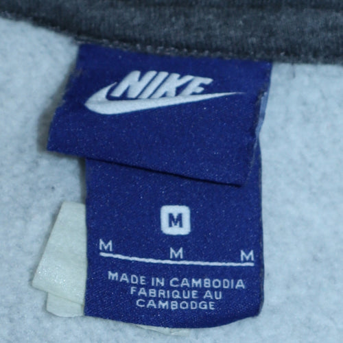 Nike Men’s Grey Full Zip Sweatshirt Size M Regular Fit Sports Style