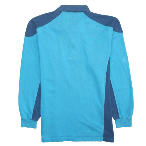 Cotton Traders Men’s Blue Collared Henley Sweatshirt Size M