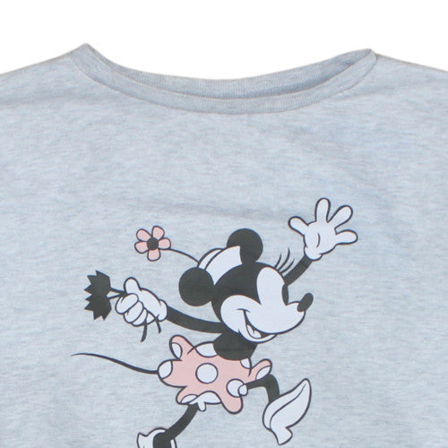 Disney Women Grey Minnie Mouse Pullover Sweatshirt L Casual