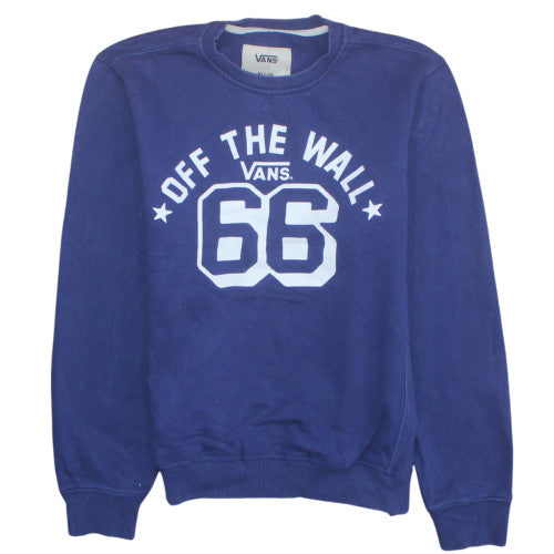 Vans Women's Blue Crew Neck Pullover Sweatshirt Medium