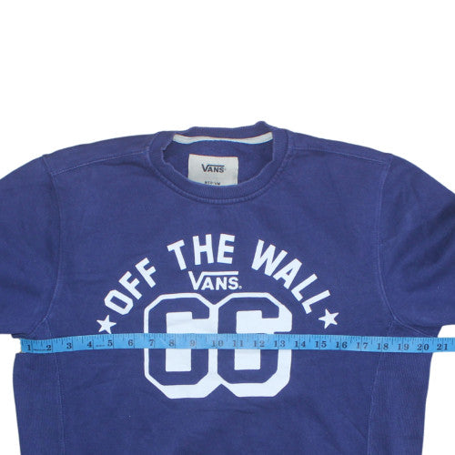 Vans Women's Blue Crew Neck Pullover Sweatshirt Medium