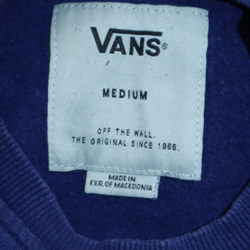 Vans Women's Blue Crew Neck Pullover Sweatshirt Medium