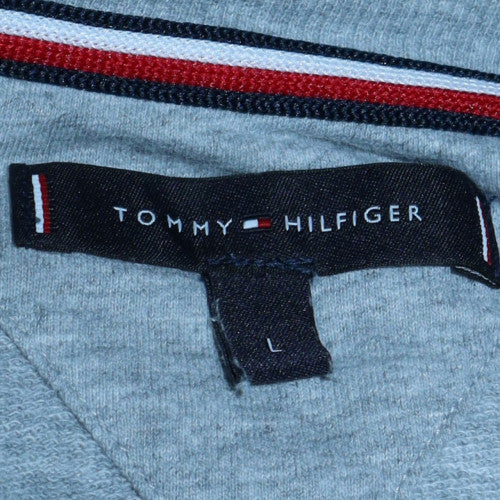 Tommy Hilfiger Mens Grey Cotton Crew Neck Sweatshirt Size L