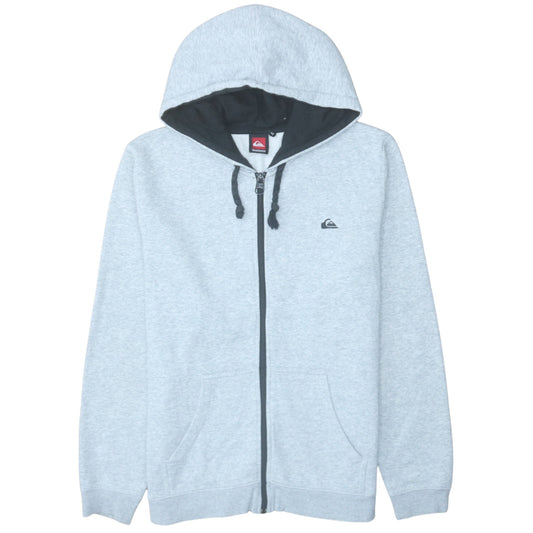 Quiksilver Men's Grey Full Zip Hooded Sweatshirt Size M