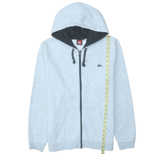 Quiksilver Men's Grey Full Zip Hooded Sweatshirt Size M