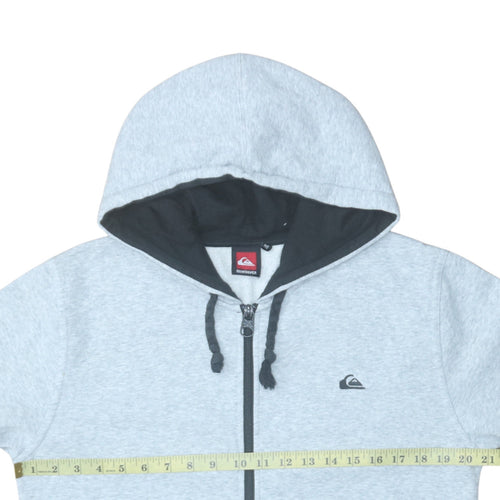 Quiksilver Men's Grey Full Zip Hooded Sweatshirt Size M