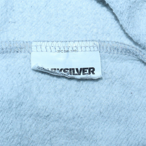 Quiksilver Men's Grey Full Zip Hooded Sweatshirt Size M