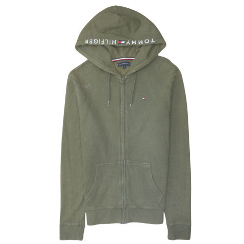 Tommy Hilfiger Men's Green Full Zip Hoodie Size M Regular Fit
