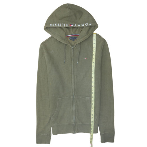 Tommy Hilfiger Men's Green Full Zip Hoodie Size M Regular Fit