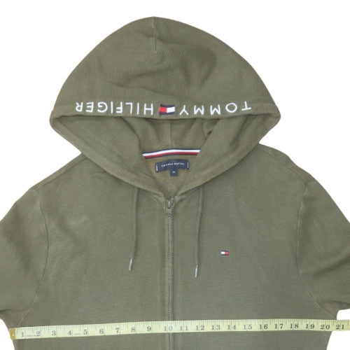 Tommy Hilfiger Men's Green Full Zip Hoodie Size M Regular Fit
