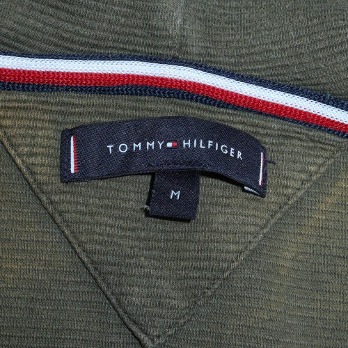 Tommy Hilfiger Men's Green Full Zip Hoodie Size M Regular Fit