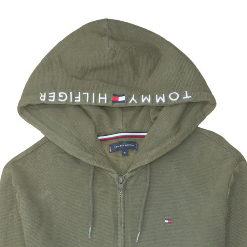 Tommy Hilfiger Men's Green Full Zip Hoodie Size M Regular Fit
