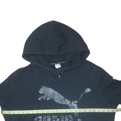Puma Women's Black Pullover Hoodie Large Logo Sweatshirt