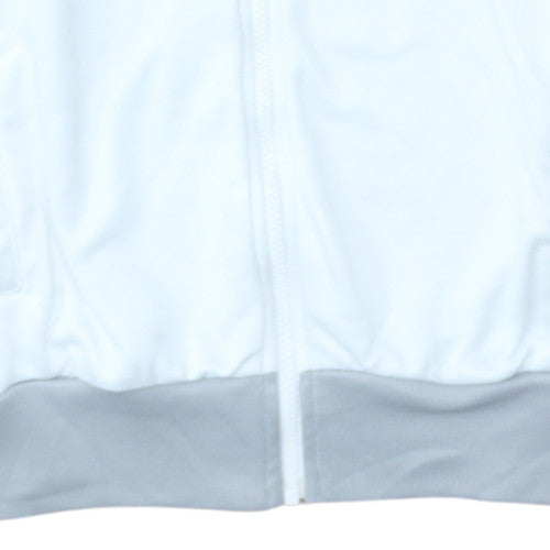 Adidas Men's White & Grey Track Jacket Size S Full Zip Casual Sports