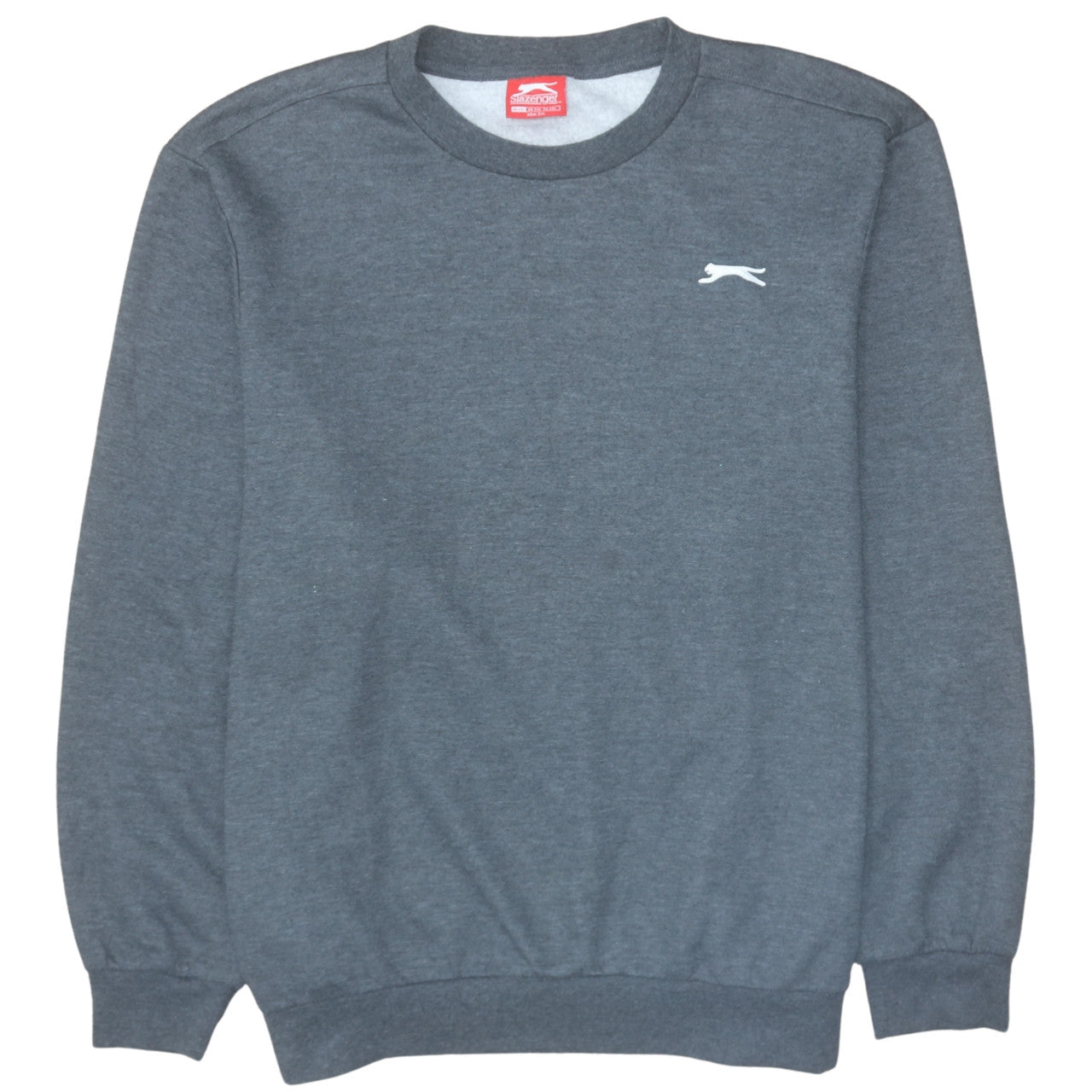 Slazenger Mens Grey 2XL Pullover Crew Neck Fleece Sweatshirt