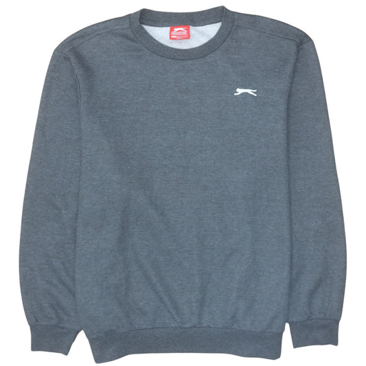 Slazenger Mens Grey 2XL Pullover Crew Neck Fleece Sweatshirt