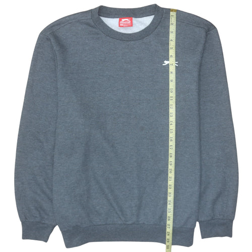 Slazenger Mens Grey 2XL Pullover Crew Neck Fleece Sweatshirt