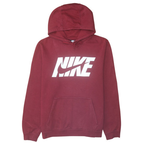 Nike Mens Red Pullover Hoodie Sweatshirt Size M Regular Fit Sportswear
