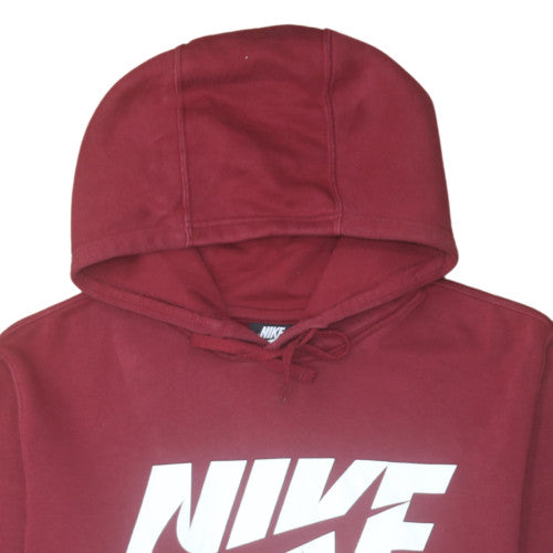 Nike Mens Red Pullover Hoodie Sweatshirt Size M Regular Fit Sportswear