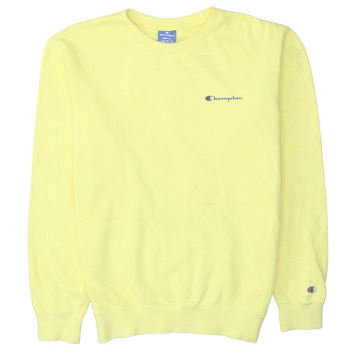 Champion Men's Yellow Crew Neck Pullover Sweatshirt Small