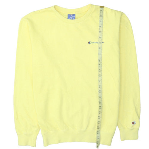 Champion Men's Yellow Crew Neck Pullover Sweatshirt Small