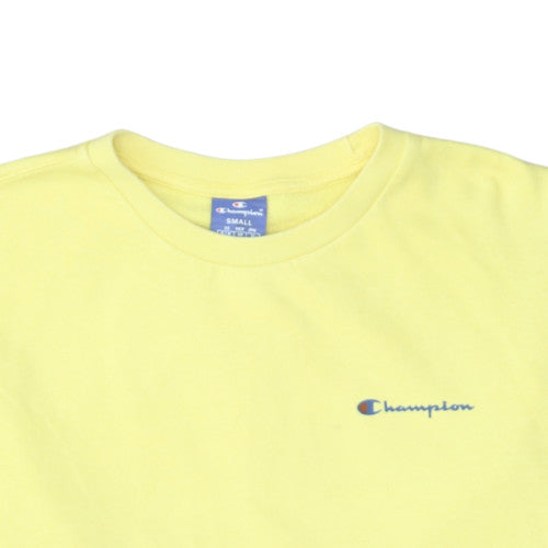 Champion Men's Yellow Crew Neck Pullover Sweatshirt Small
