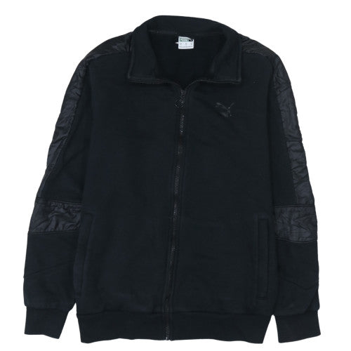 Puma Men's Black Medium Track Jacket Cotton Blend Full Zip