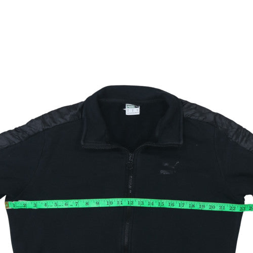 Puma Men's Black Medium Track Jacket Cotton Blend Full Zip