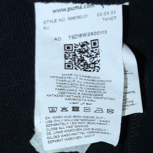 Puma Men's Black Medium Track Jacket Cotton Blend Full Zip