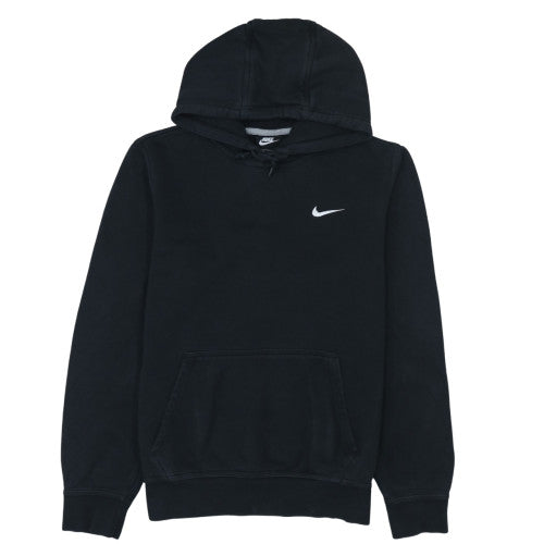 Nike Womens Black Pullover Hoodie Small Fleece Lined Casual