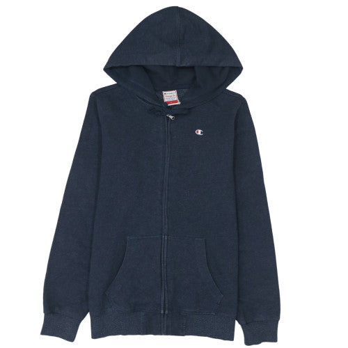 Champion Men's Blue Full Zip Hoodie Size L Heritage Fit Fleece