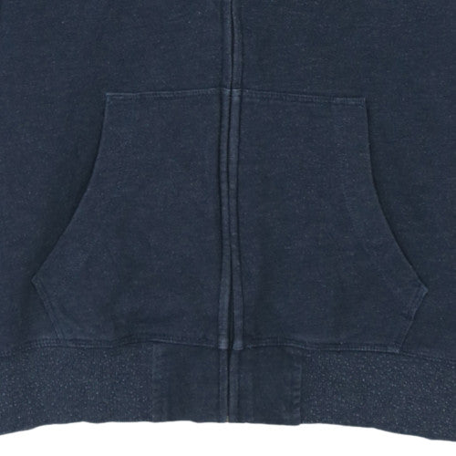 Champion Men's Blue Full Zip Hoodie Size L Heritage Fit Fleece
