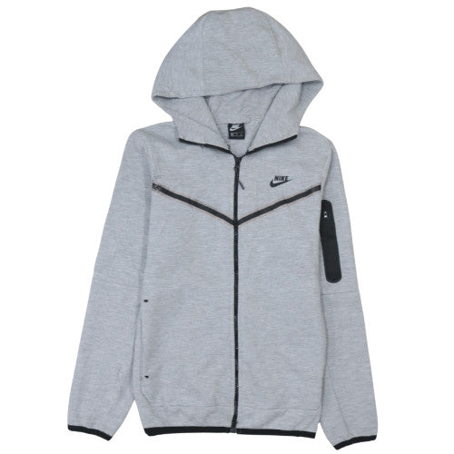 Nike Men's Grey Full Zip Hoodie Size M Regular Fit Sportswear
