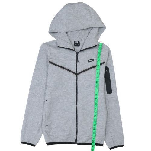 Nike Men's Grey Full Zip Hoodie Size M Regular Fit Sportswear